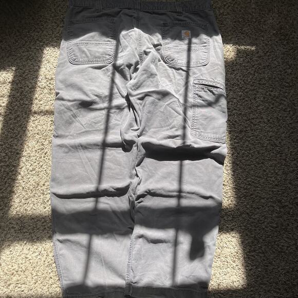 Carhartt Pants Mens 40x30 Gray Relaxed Utility Pockets Work 102291-039 - Picture 1 of 8